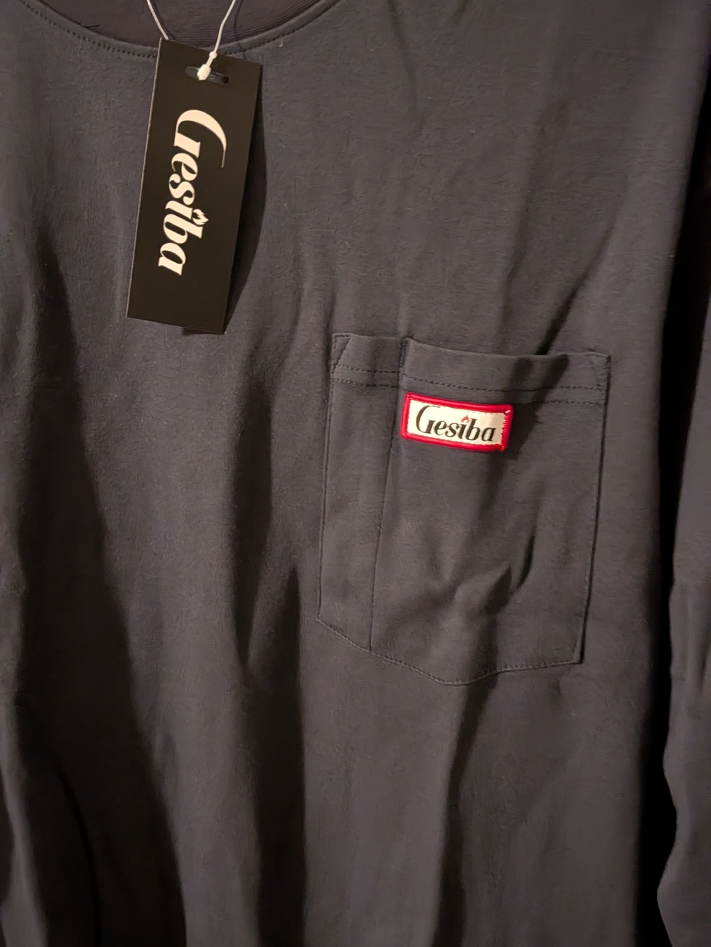 Men’s Long-Sleeve Work Shirt - Navy NEW WITH TAGS - Picture 7 of 12